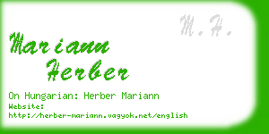 mariann herber business card